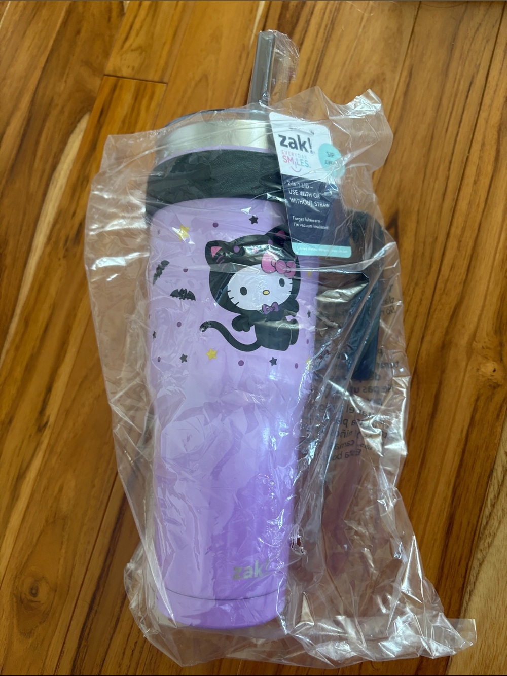 Hello Kitty Halloween Purple Zak Travel Tumbler with Straw